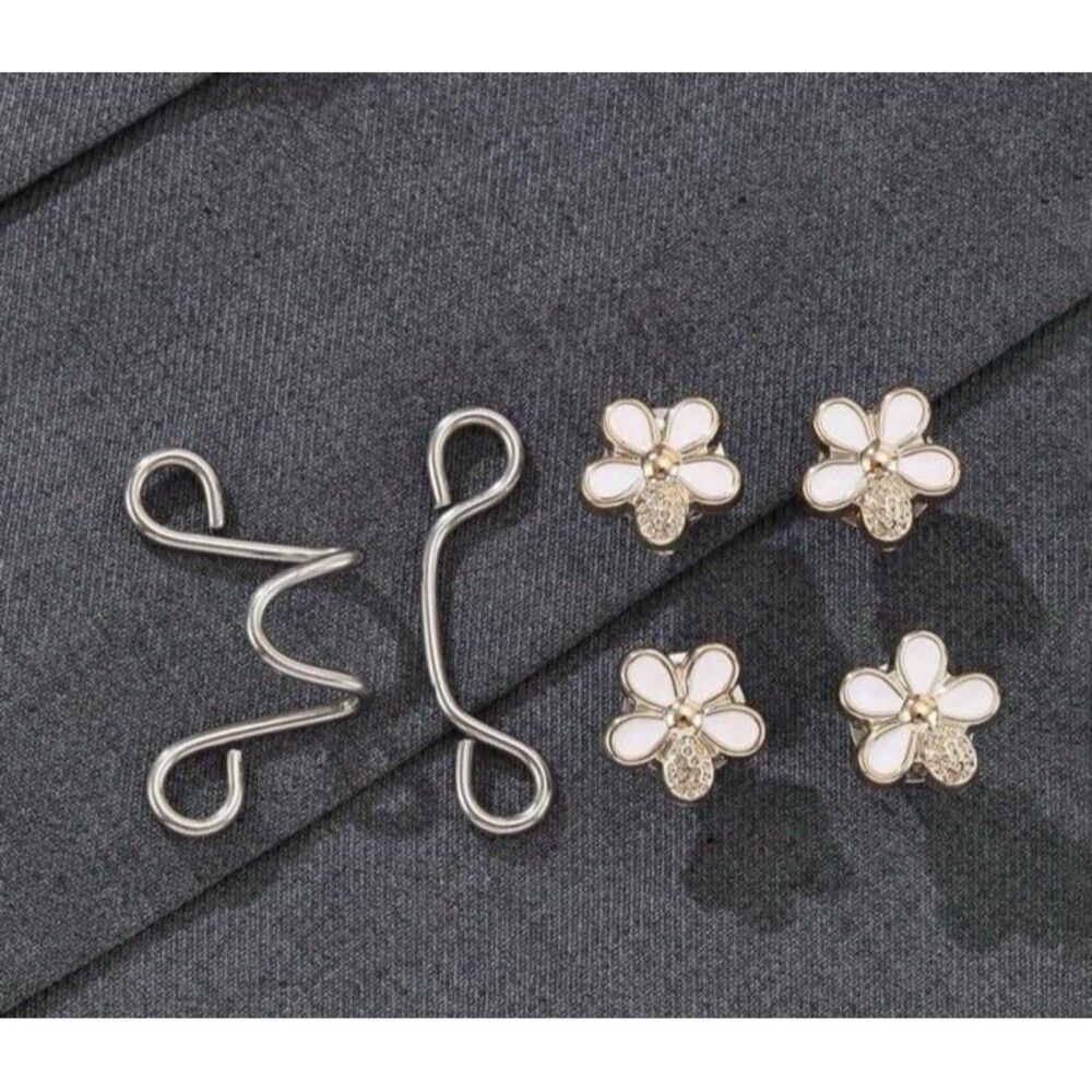Adjustable Jean Waist Pins (Flower) No Sew Instant - Picture 5 of 7
